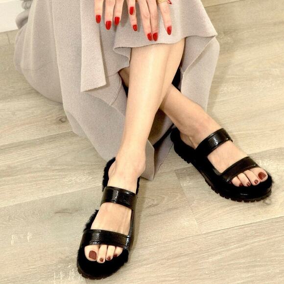 Tamara Mellon Roam Sandal in Lizard Print Black Size 36.5/ 6.5 US - Picture 2 of 10